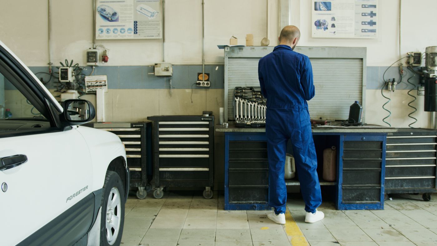 Diagnostic inspection on a customer vehicle.